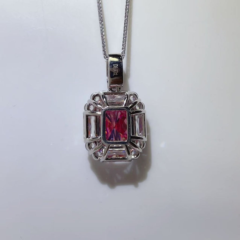 5 Carat Moissanite 925 Sterling Silver Pendant Necklace