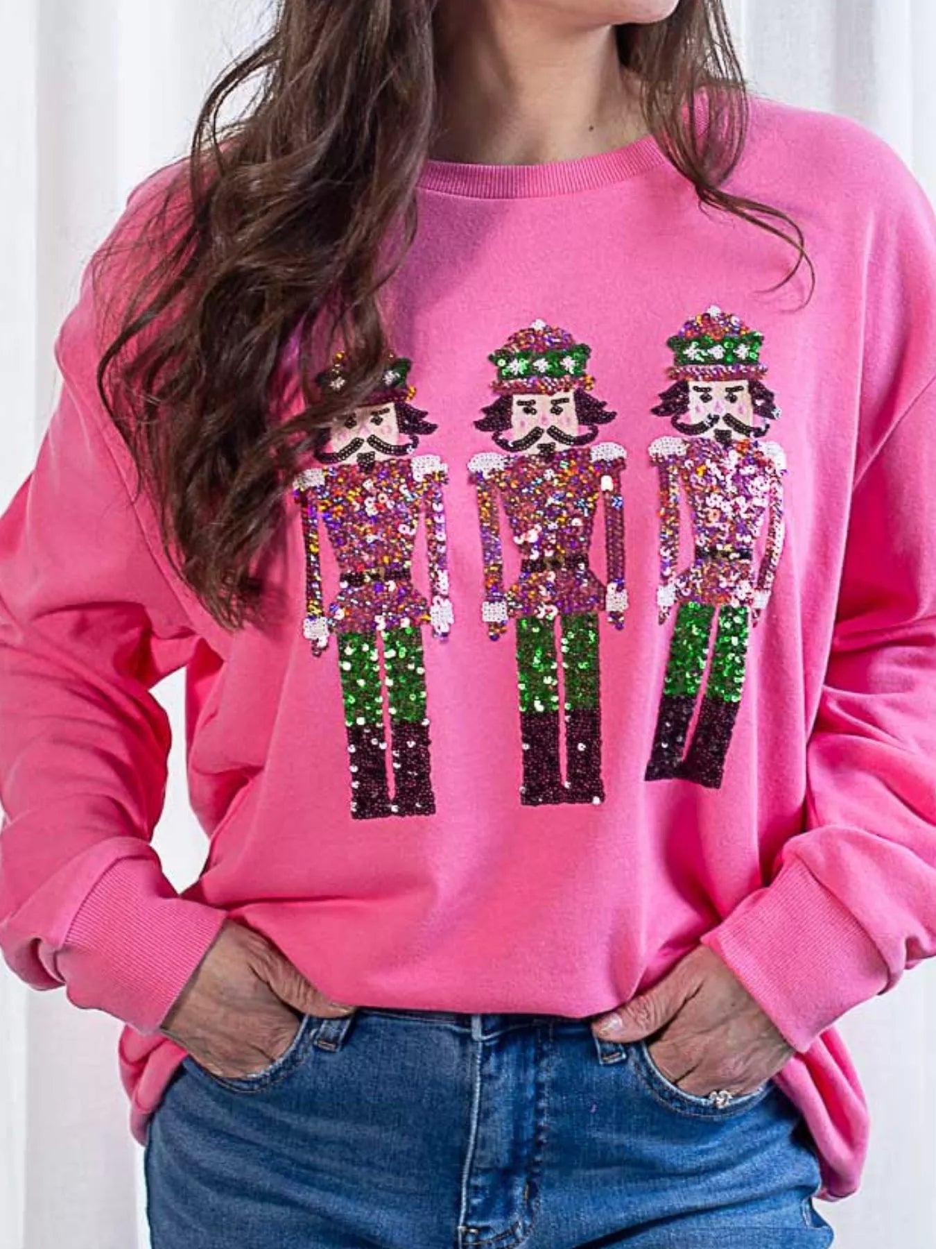 Sparkly Sequin Crewneck Sweatshirt