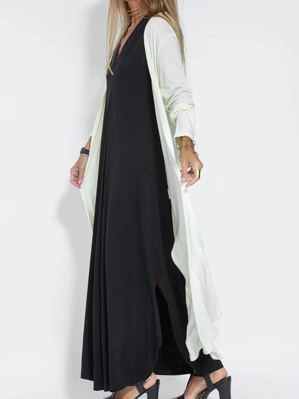 Full Size V-Neck Sleeveless Maxi Dress with Slit Plus Size