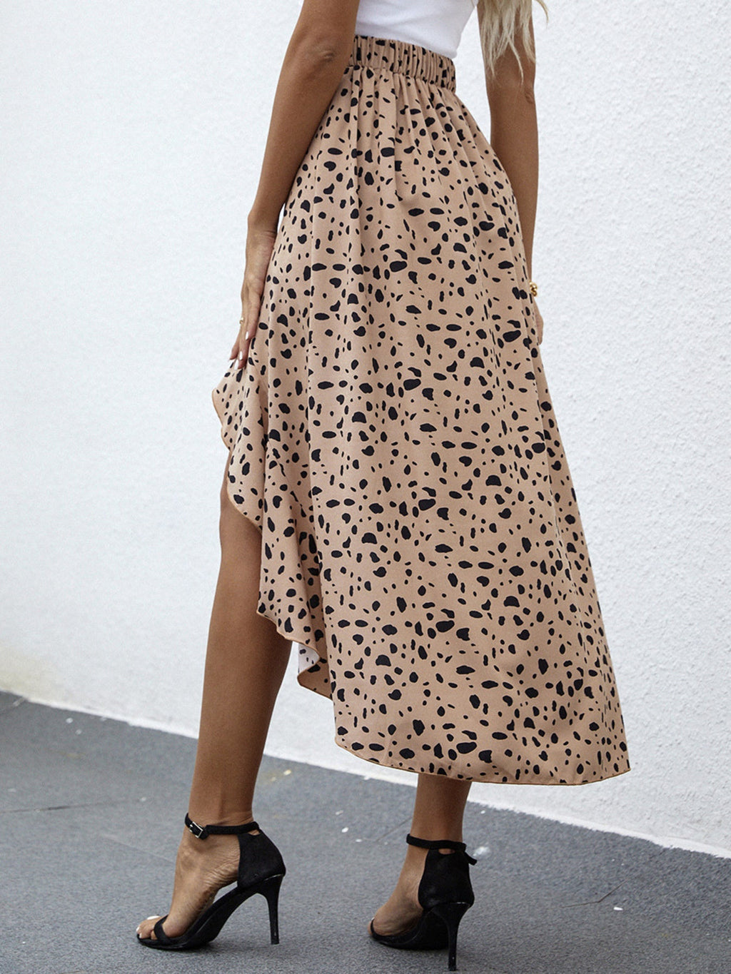 Ruffle Hem Midi Skirt
