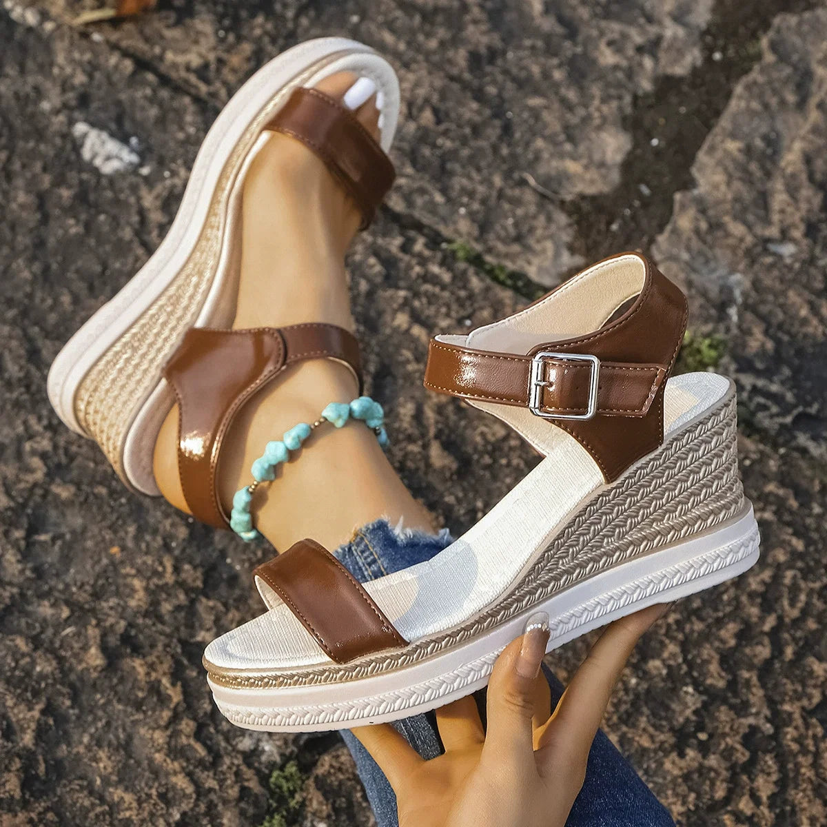 Open Toe Wedge Sandals
