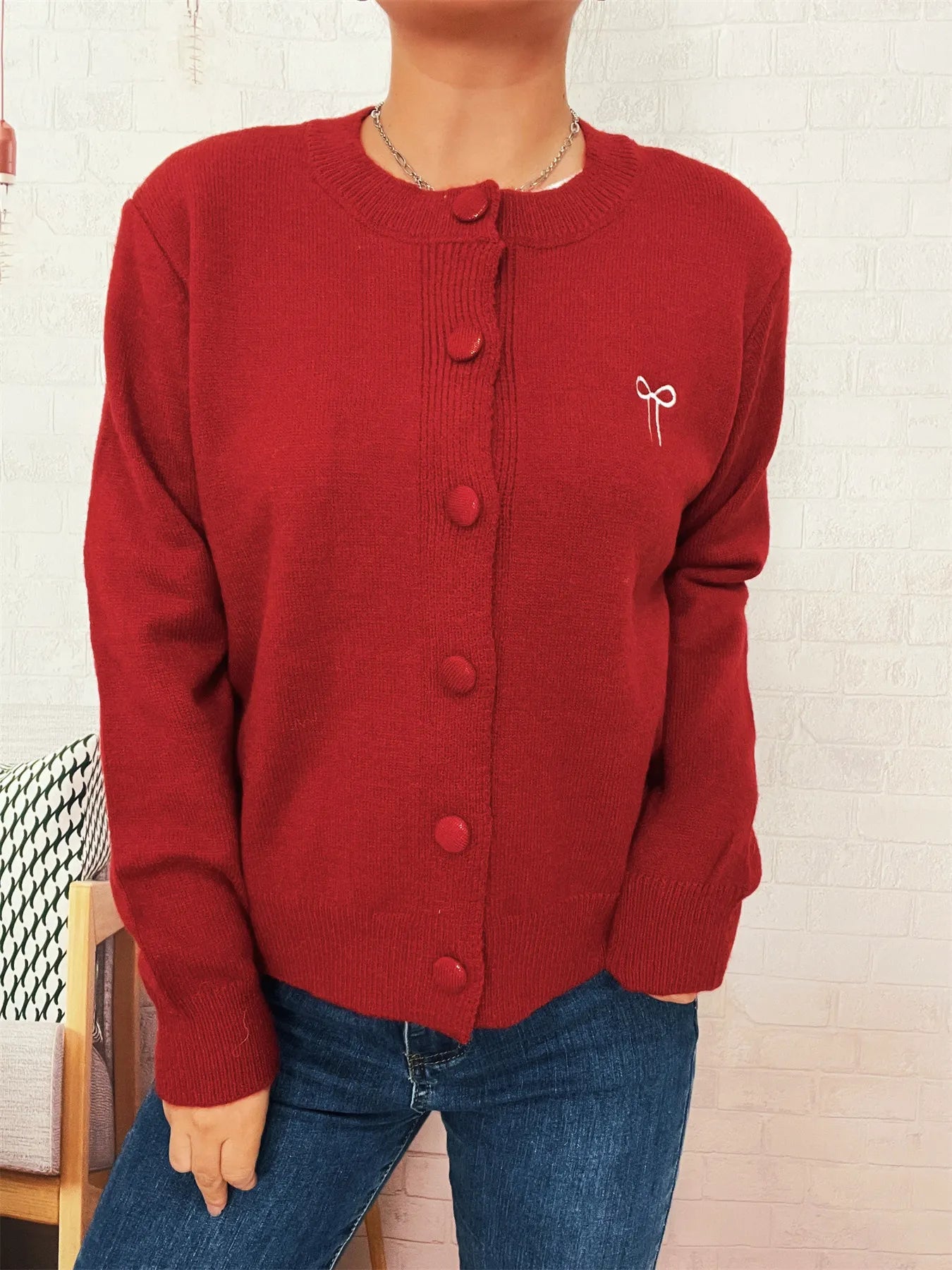 Button-Up Long Sleeve Cardigan
