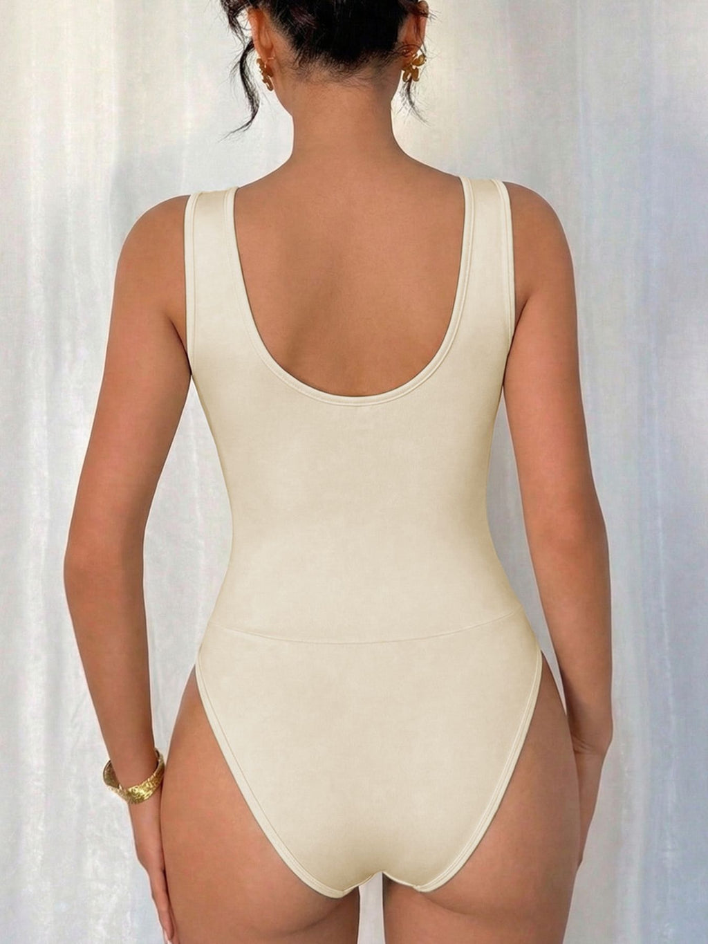 Cowl Neck Sleeveless Bodysuit