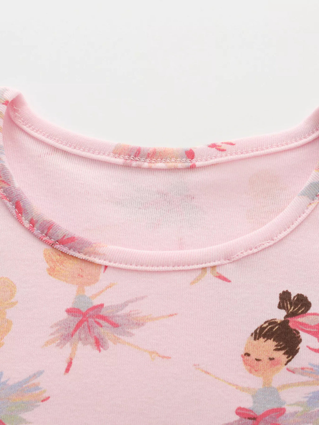 Children's Ballerina Print Short Sleeve Dress