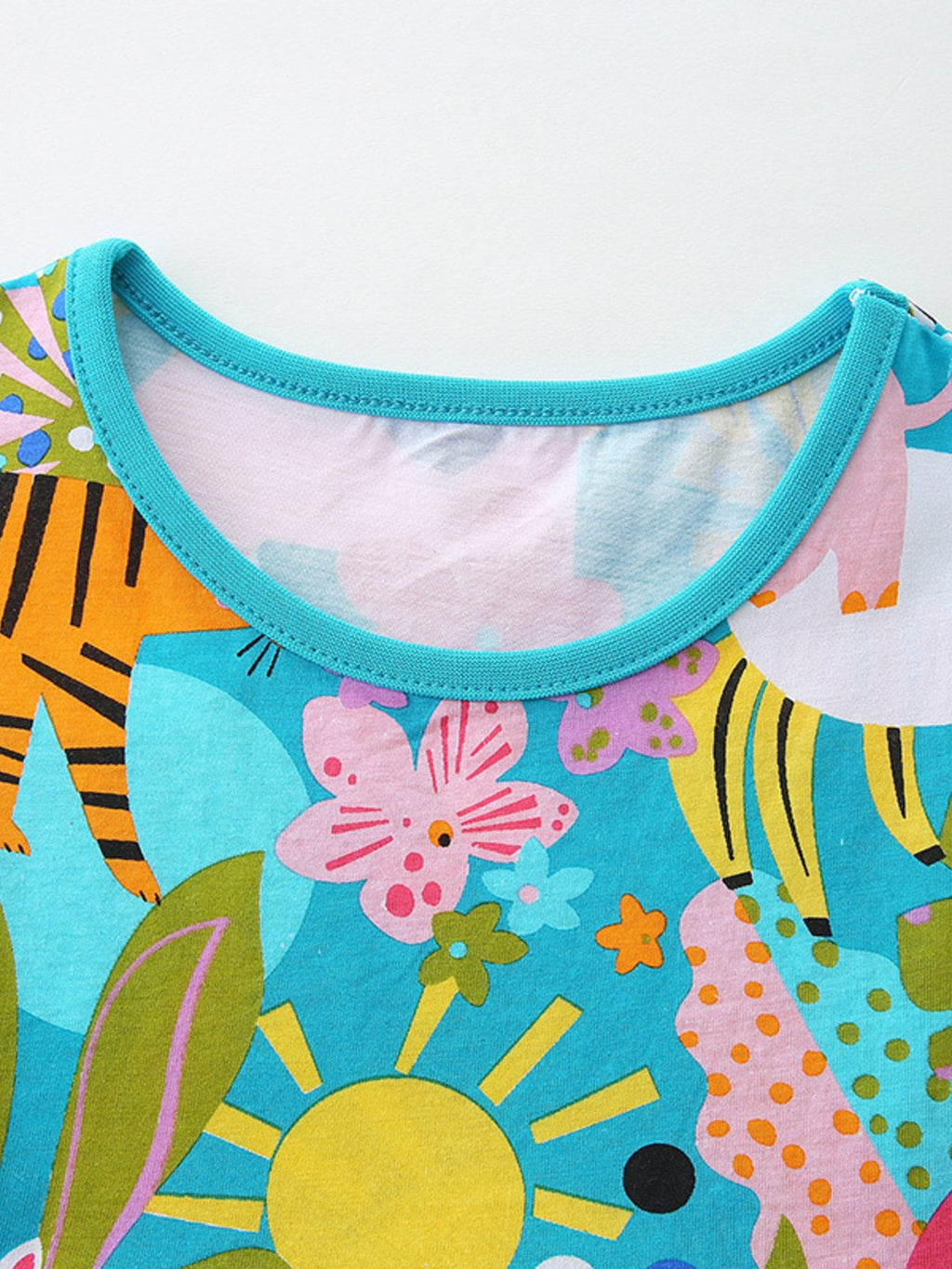 Children's Printed Round Neck Casual Dress