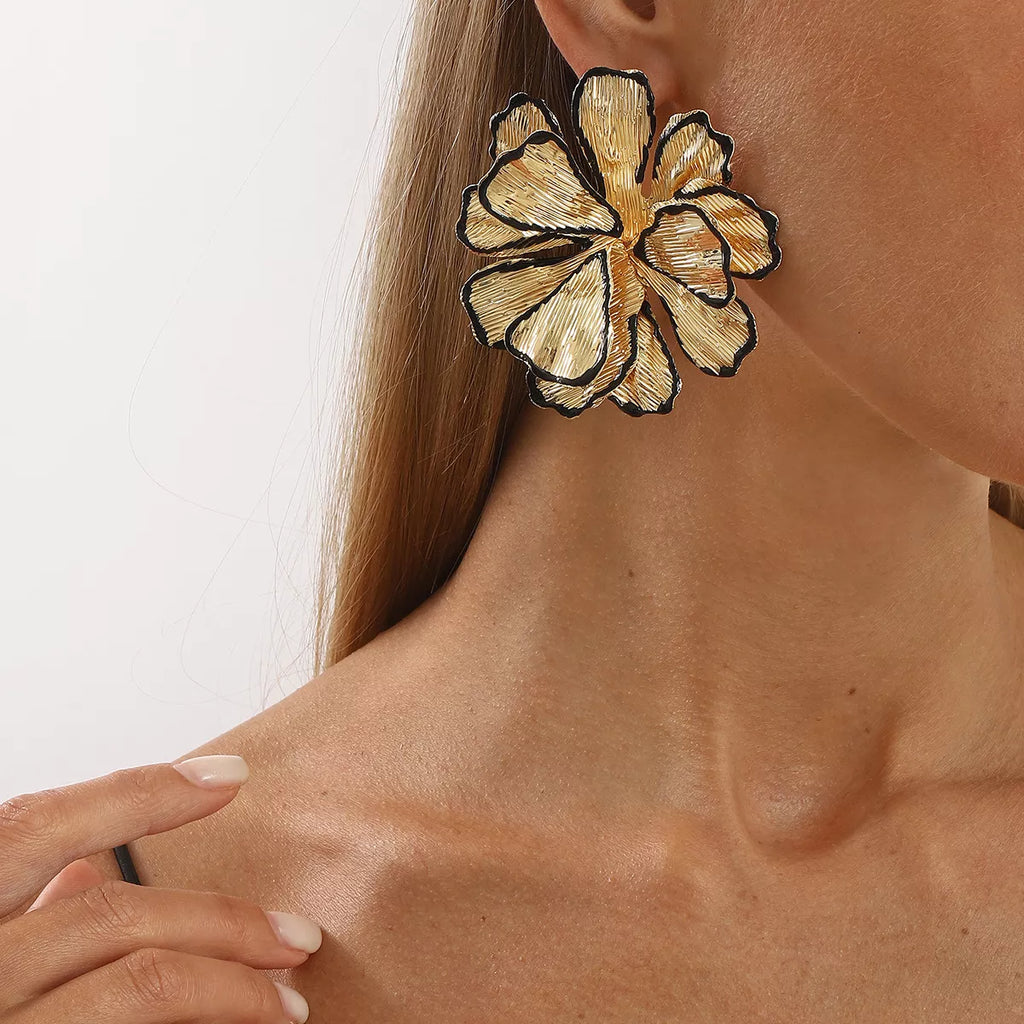 18K Gold-Plated Flower Stud Earrings