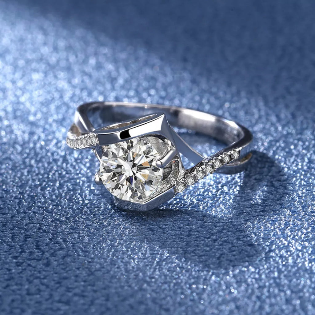 1 Carat 925 Sterling Silver Moissanite Ring