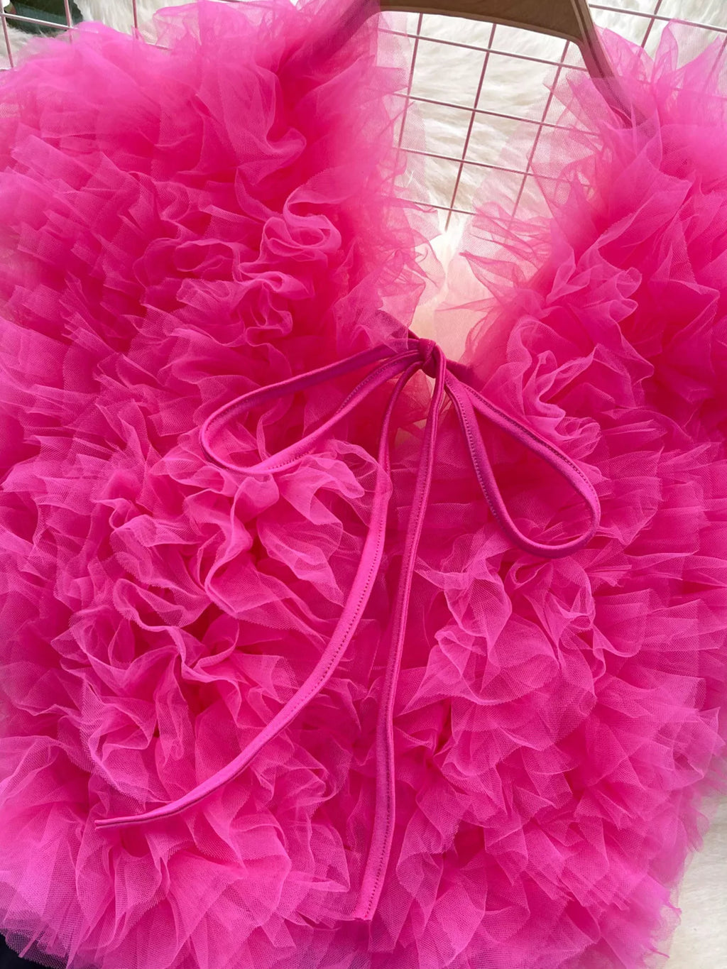 Ruffle Trim Sleeveless Bodysuit