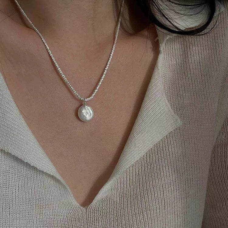 925 Sterling Silver Pearl Necklace