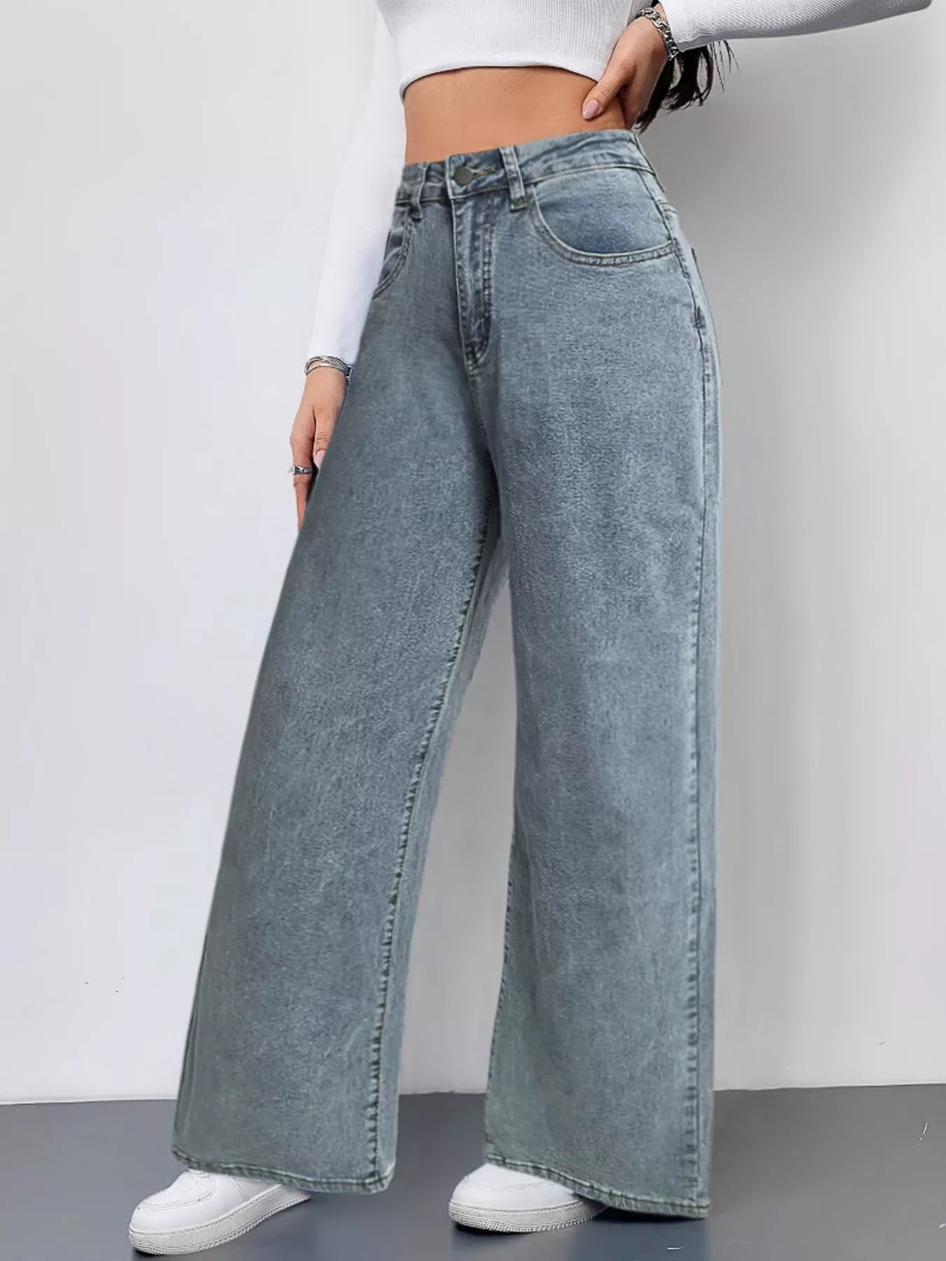 Wide Leg High Waist Jeans