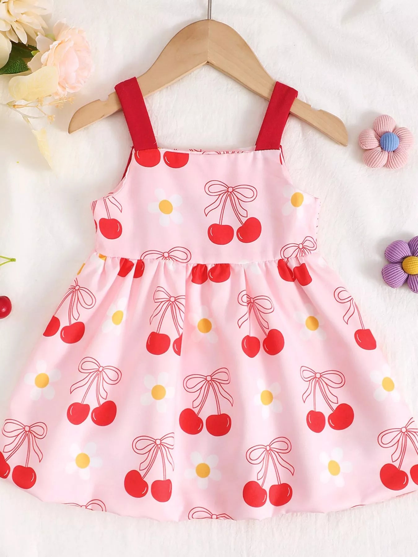 Children's Bow Front Printed Dress