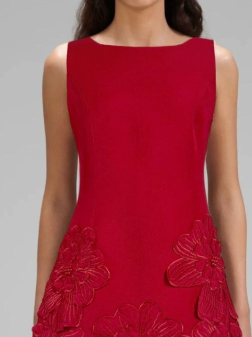 Flower Round Neck Sleeveless Dress