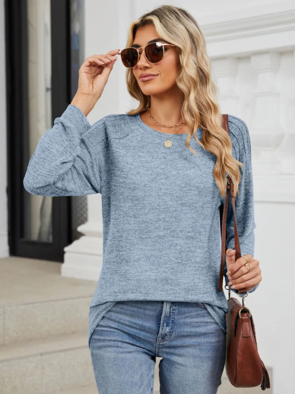 Round Neck Long Sleeve T-Shirt
