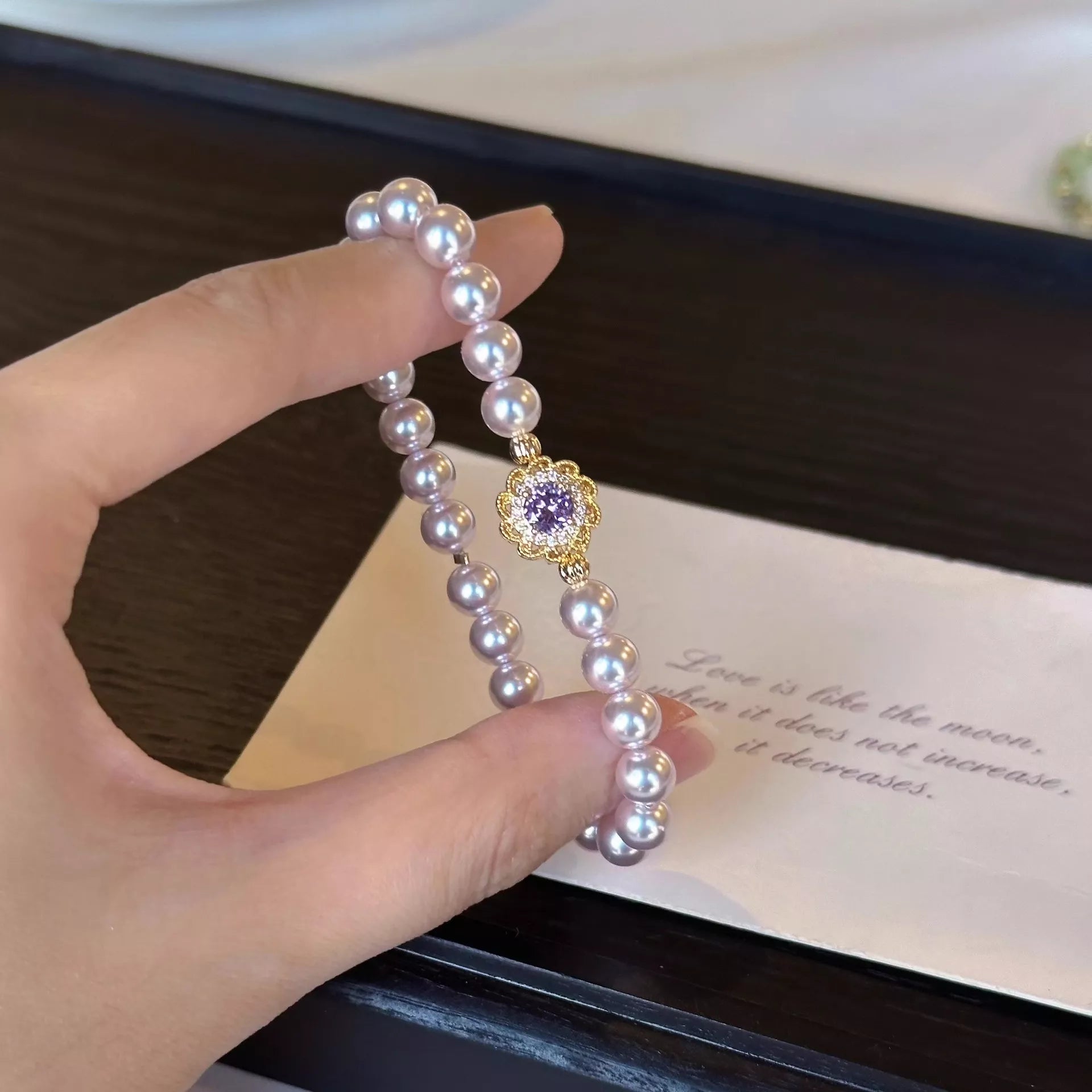18K Gold-Plated Pearl Bracelet