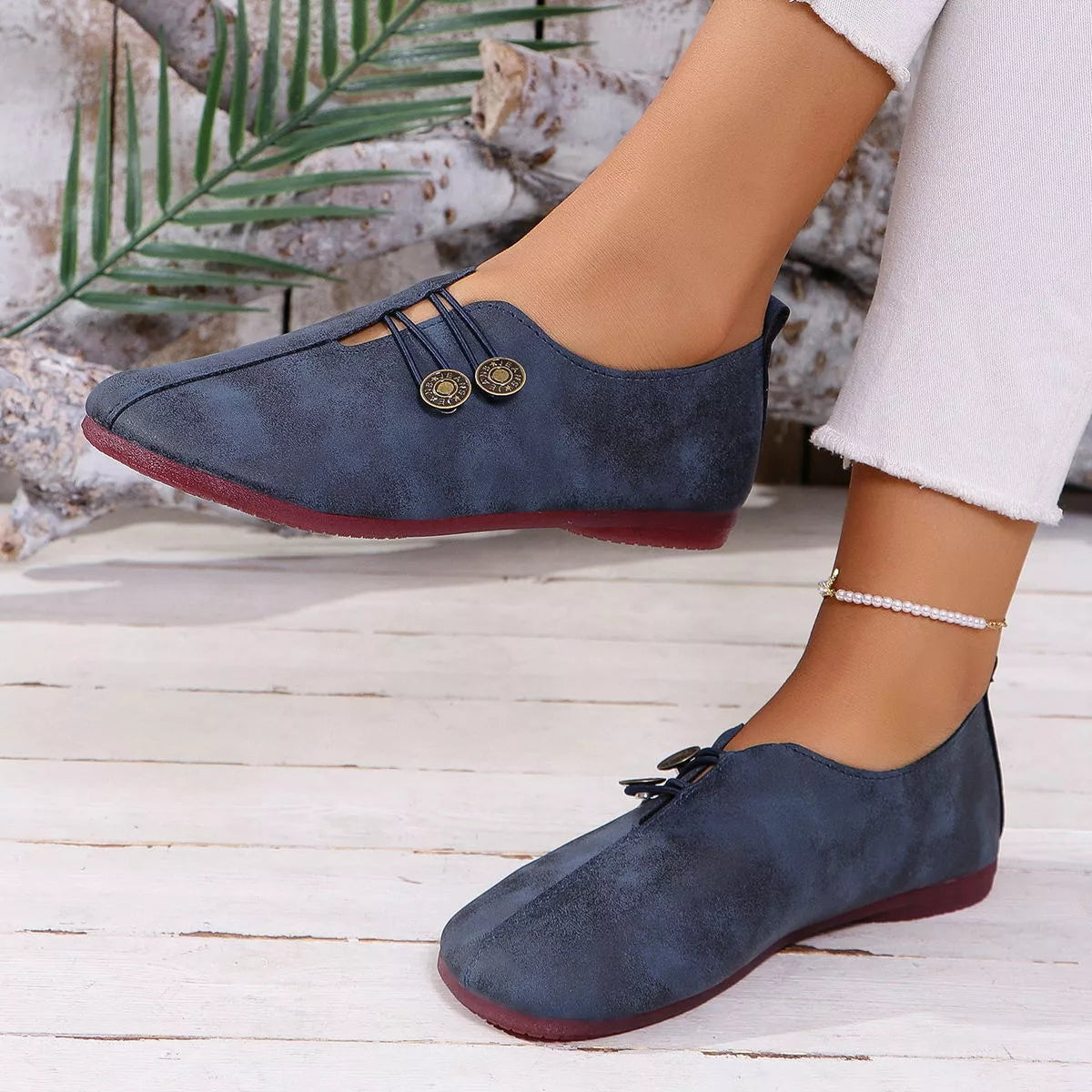Round Toe Slip-Ons