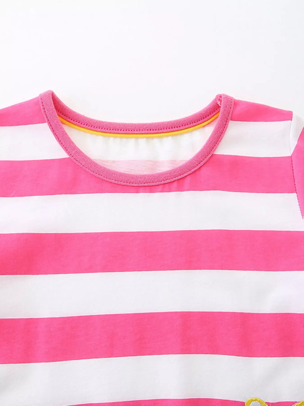 Children's Leopard Striped Short Sleeve Dress