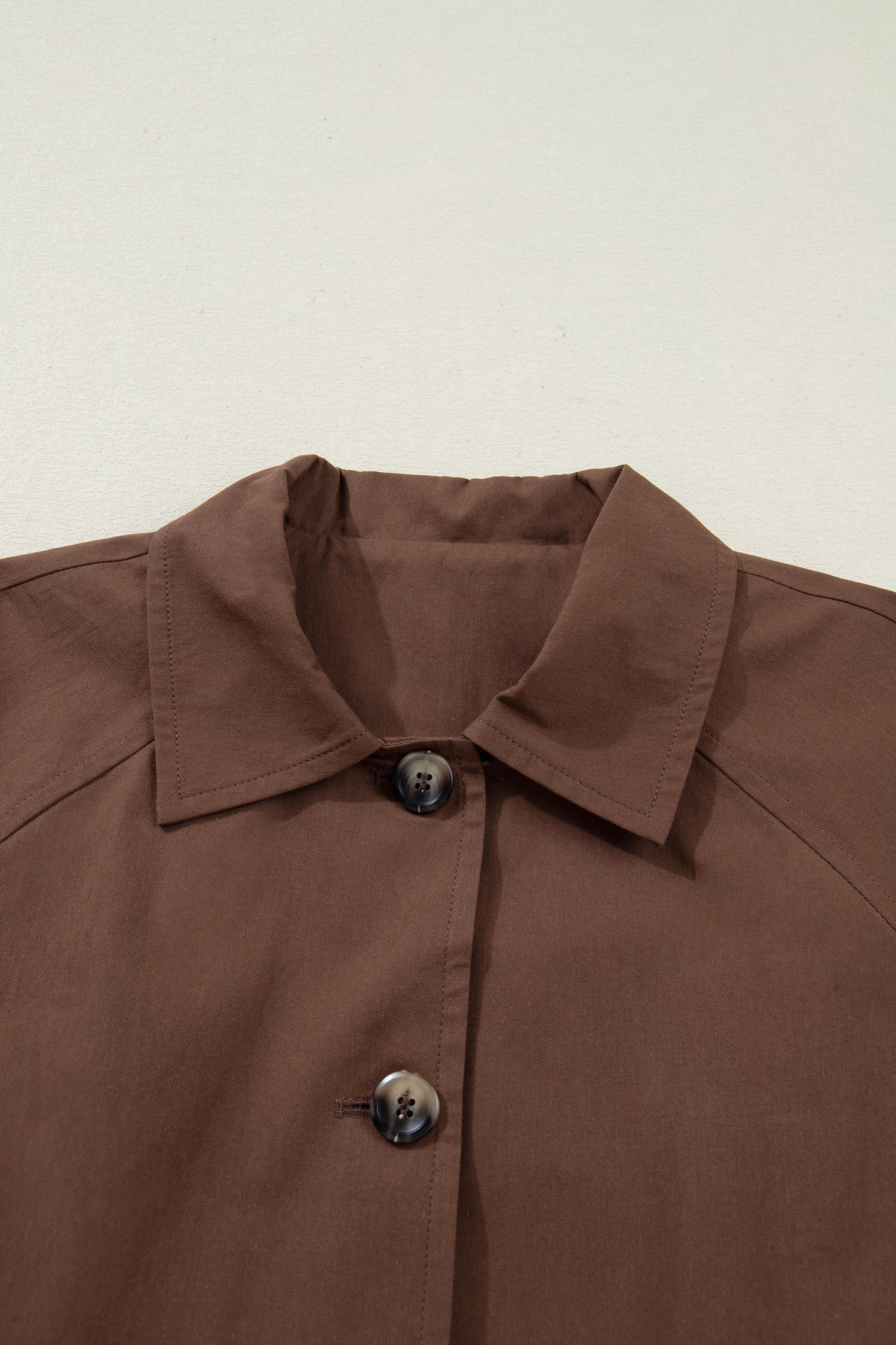 Leopard Lined Button Up Collared Jacket