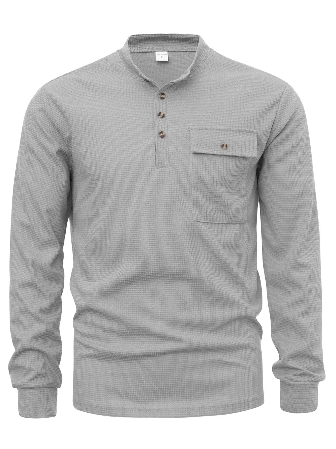 Men's Button Detail Long Sleeve T-Shirt