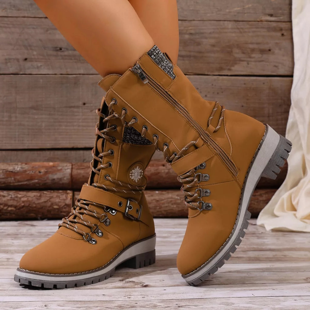 Lace-Up Ankle Combat Boots