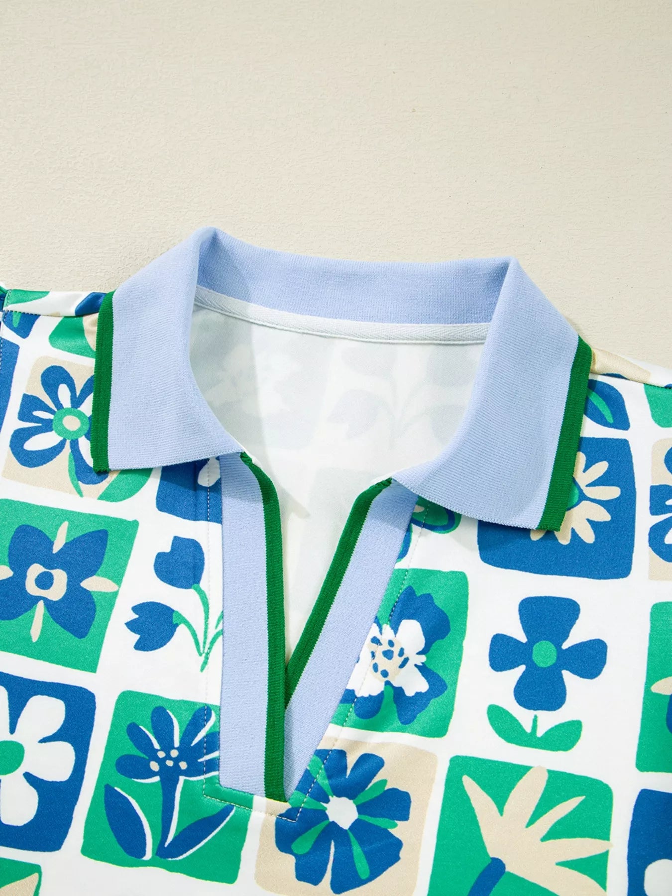 Floral Print Cap Sleeve Blouse