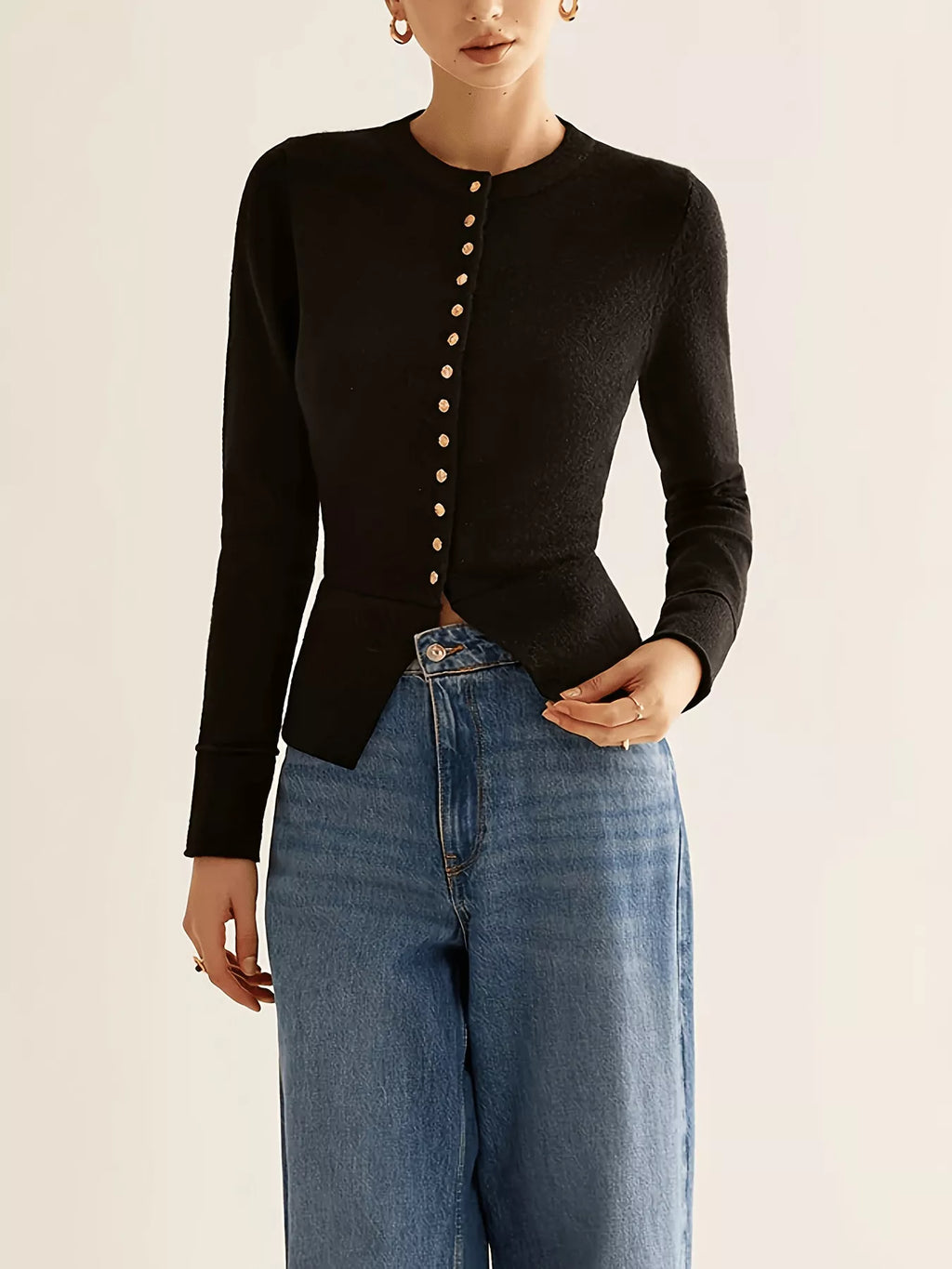 Button-Down Slim Fit Cardigan