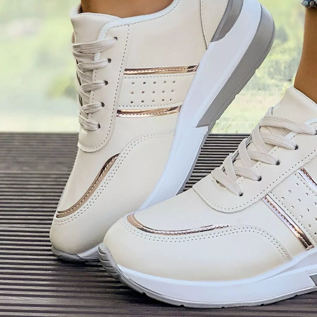 Round Toe Lace Up Sneakers