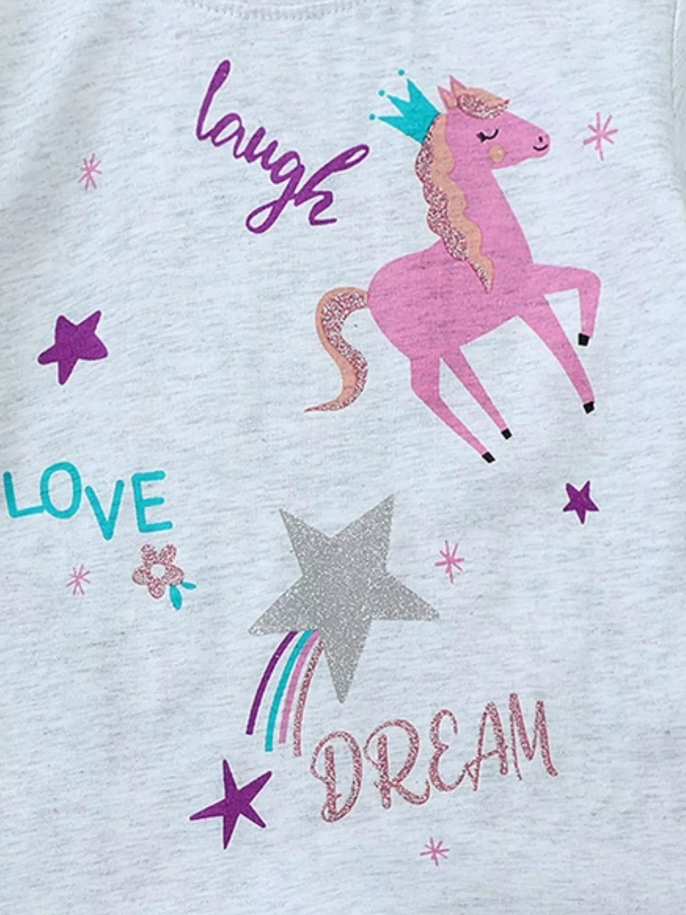 Children's Unicorn Graphic Short Sleeve T-Shirt