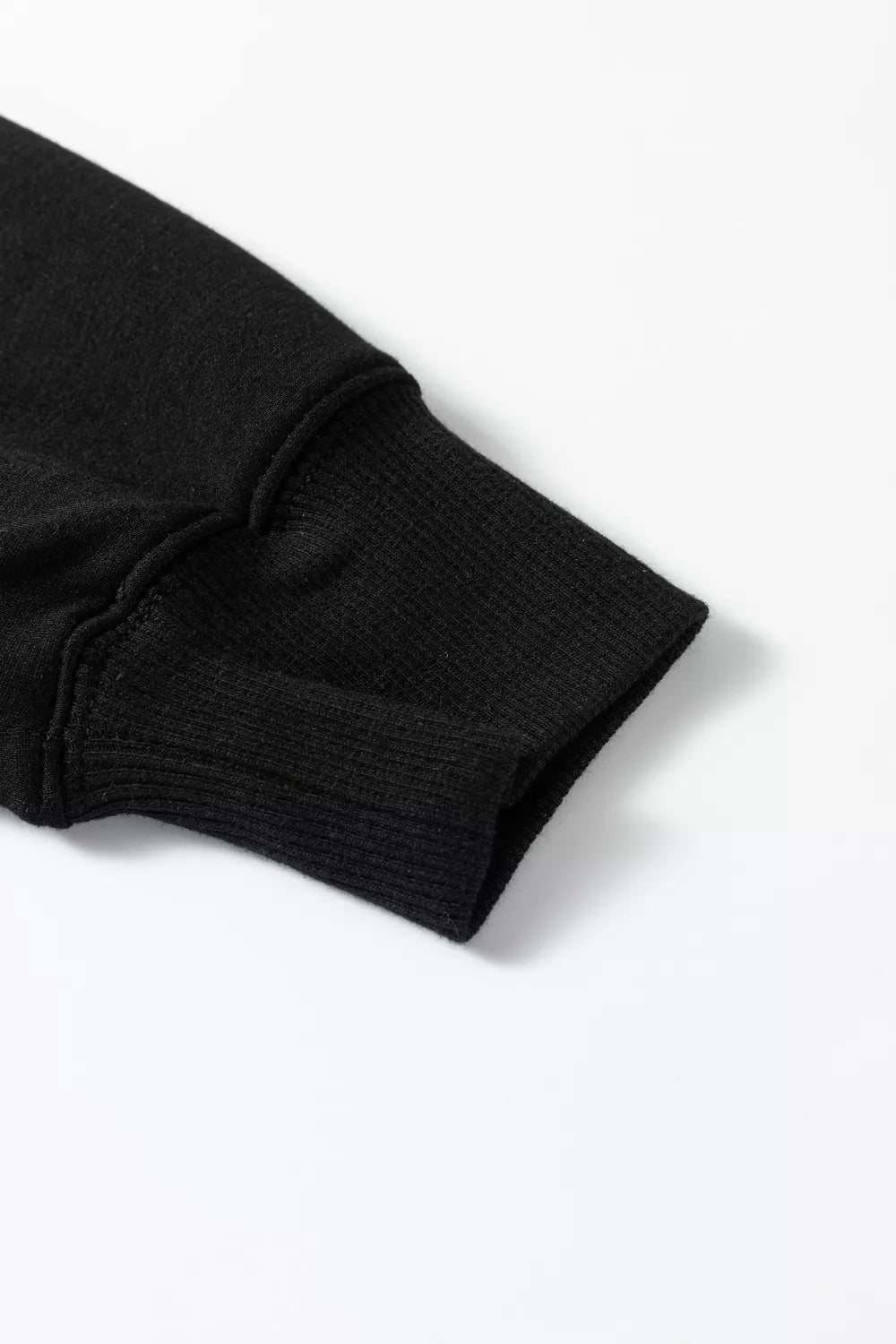 Collared V Neck Pullover Sweatshirt Sweatpants Set
