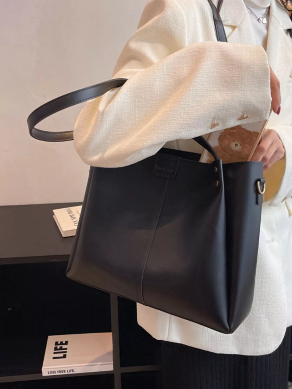 Wide Strap Shoulder Bag
