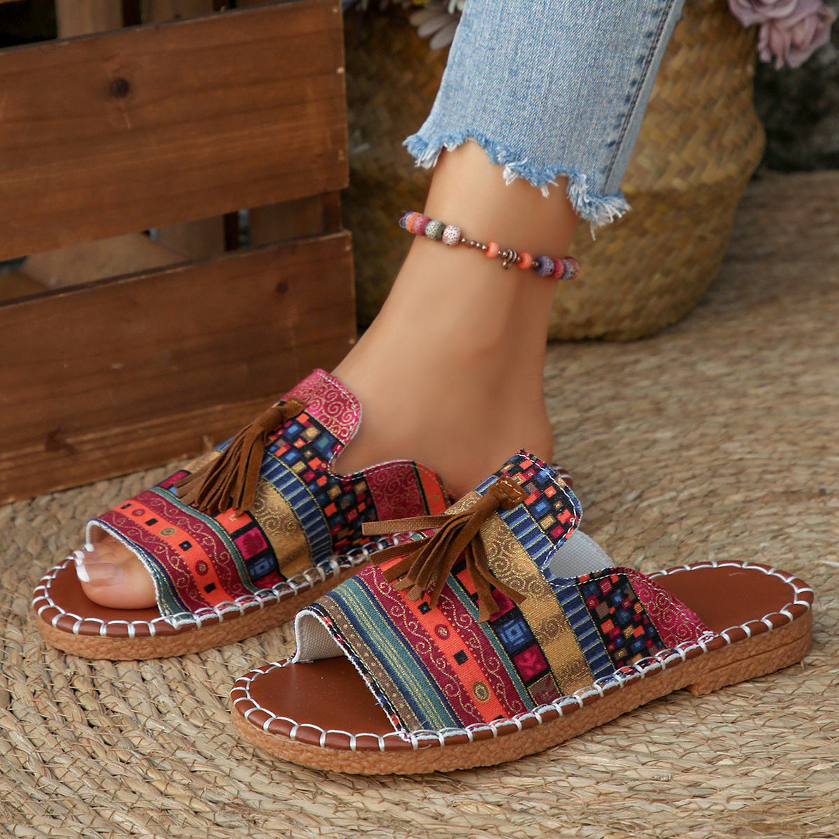 Tassel Open Toe Sandals