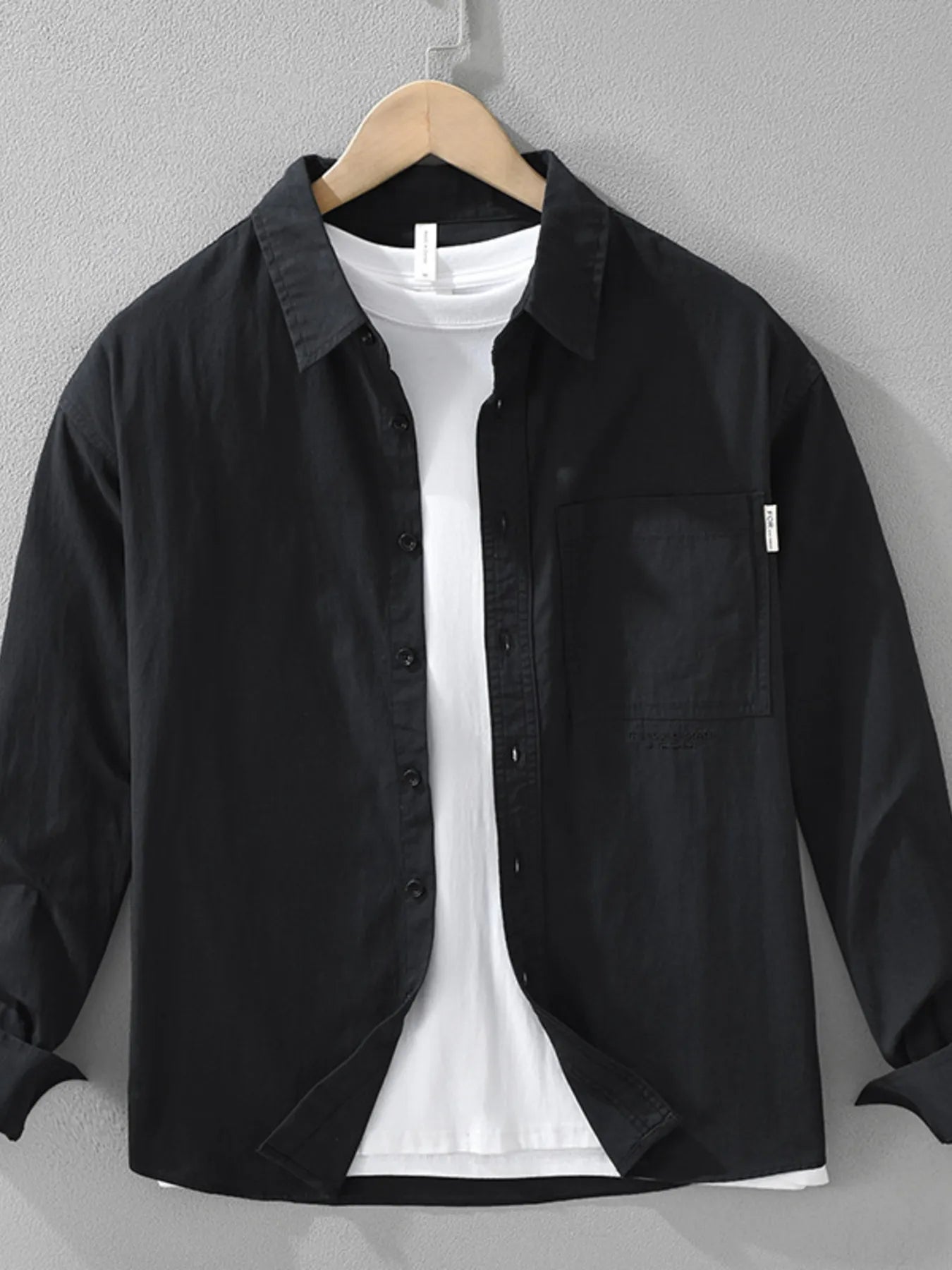 Men's Plus Size Button Up Long Sleeve Shirt