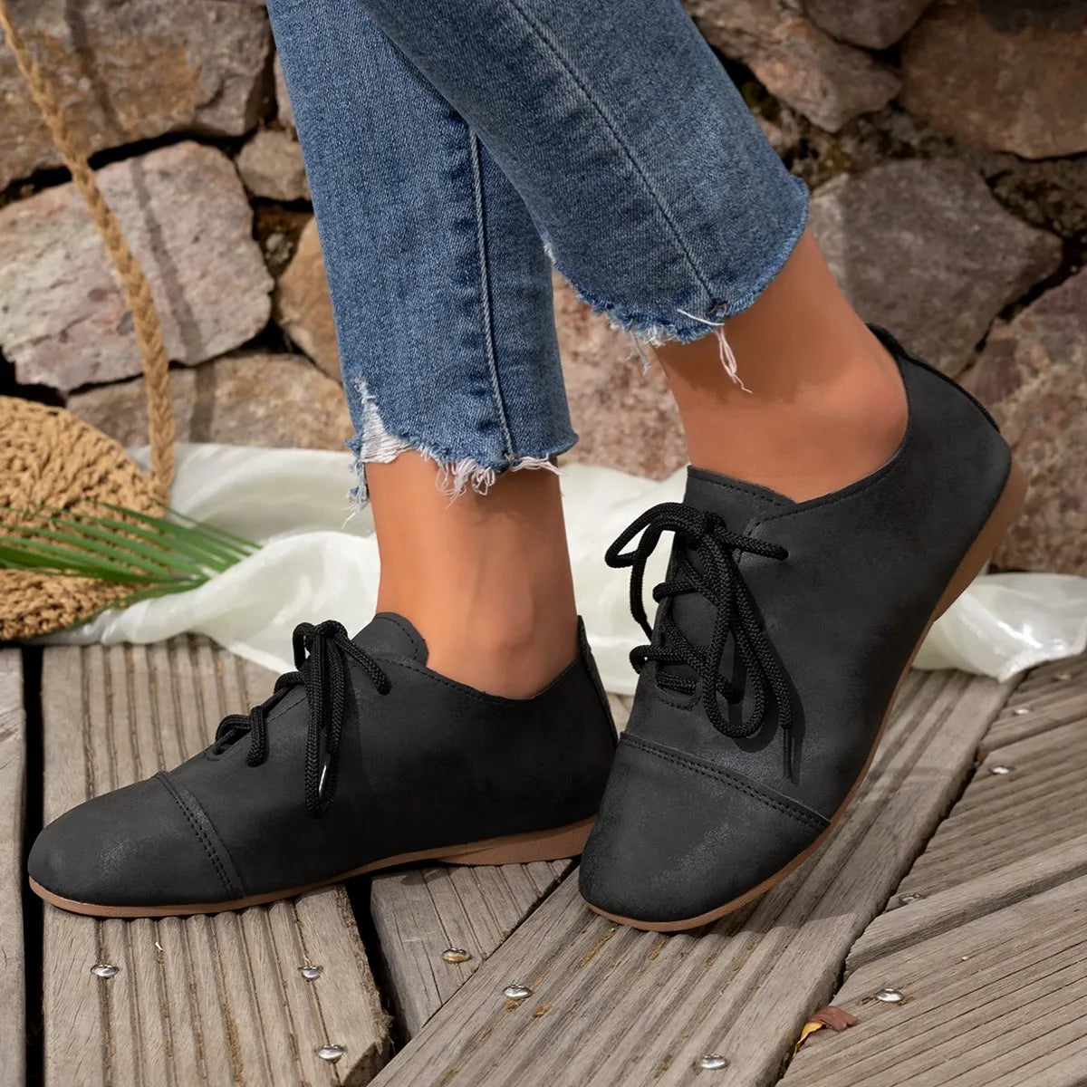 Casual Lace-Up Loafers