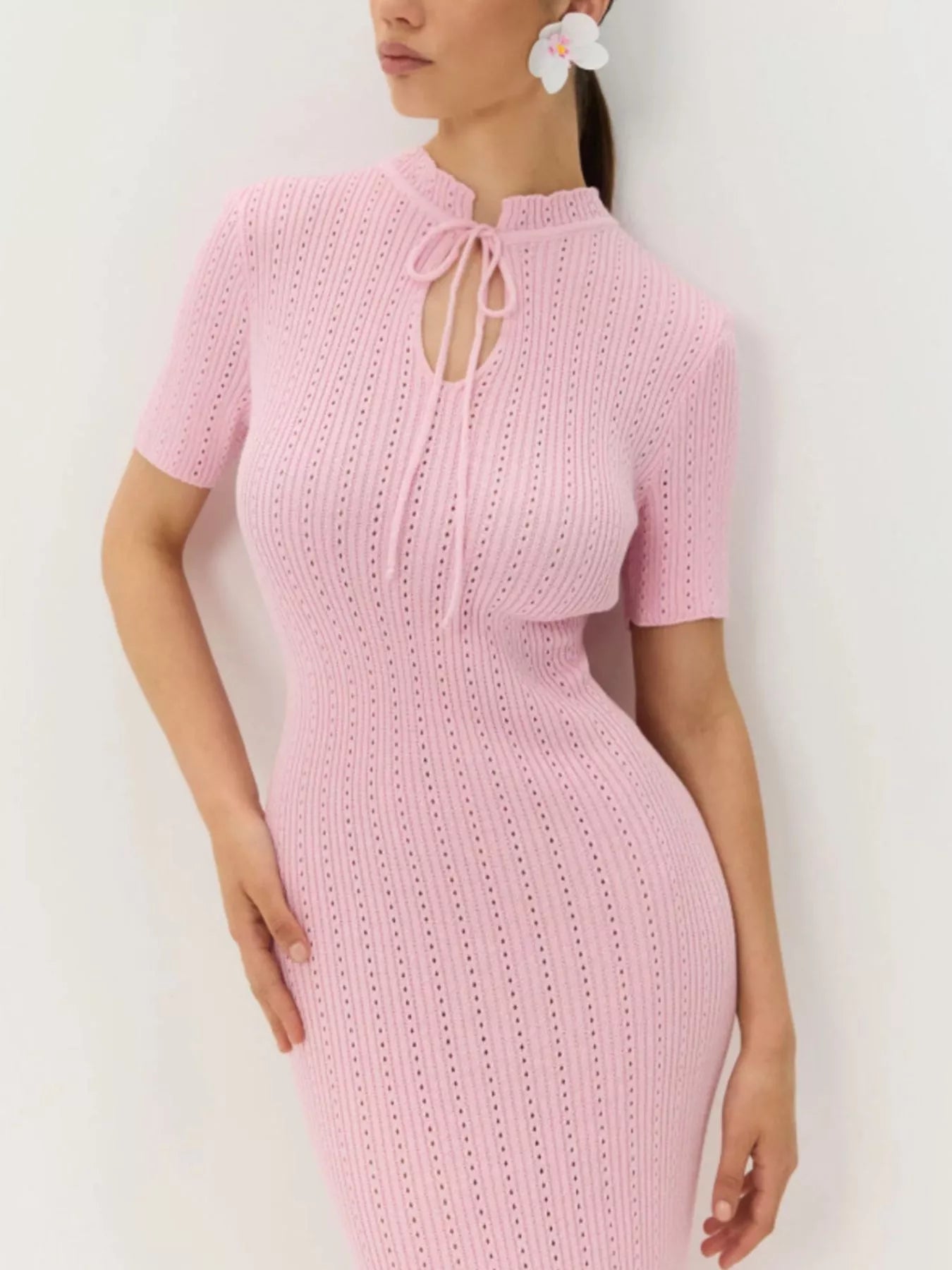 Short Sleeve Knitted Mermaid Dress