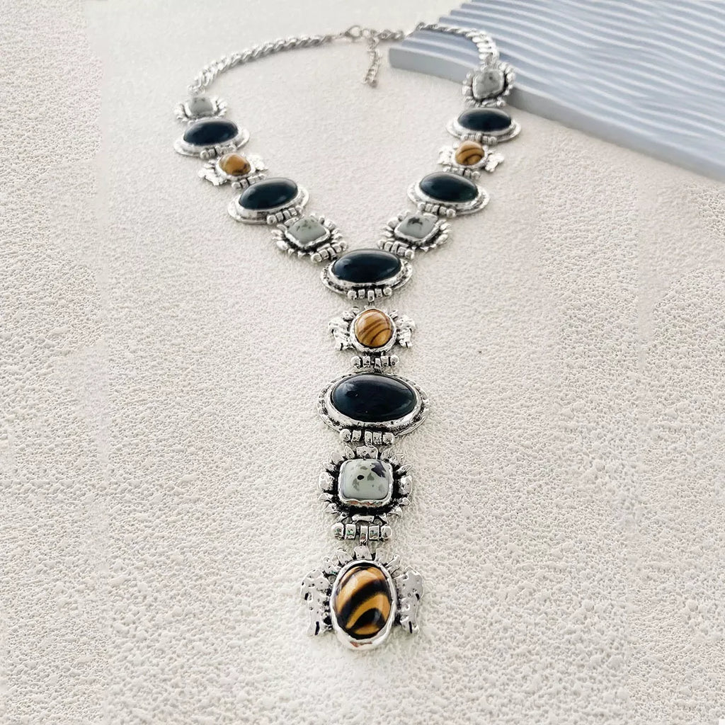 Resin Zinc Alloy Y-Shape Necklace