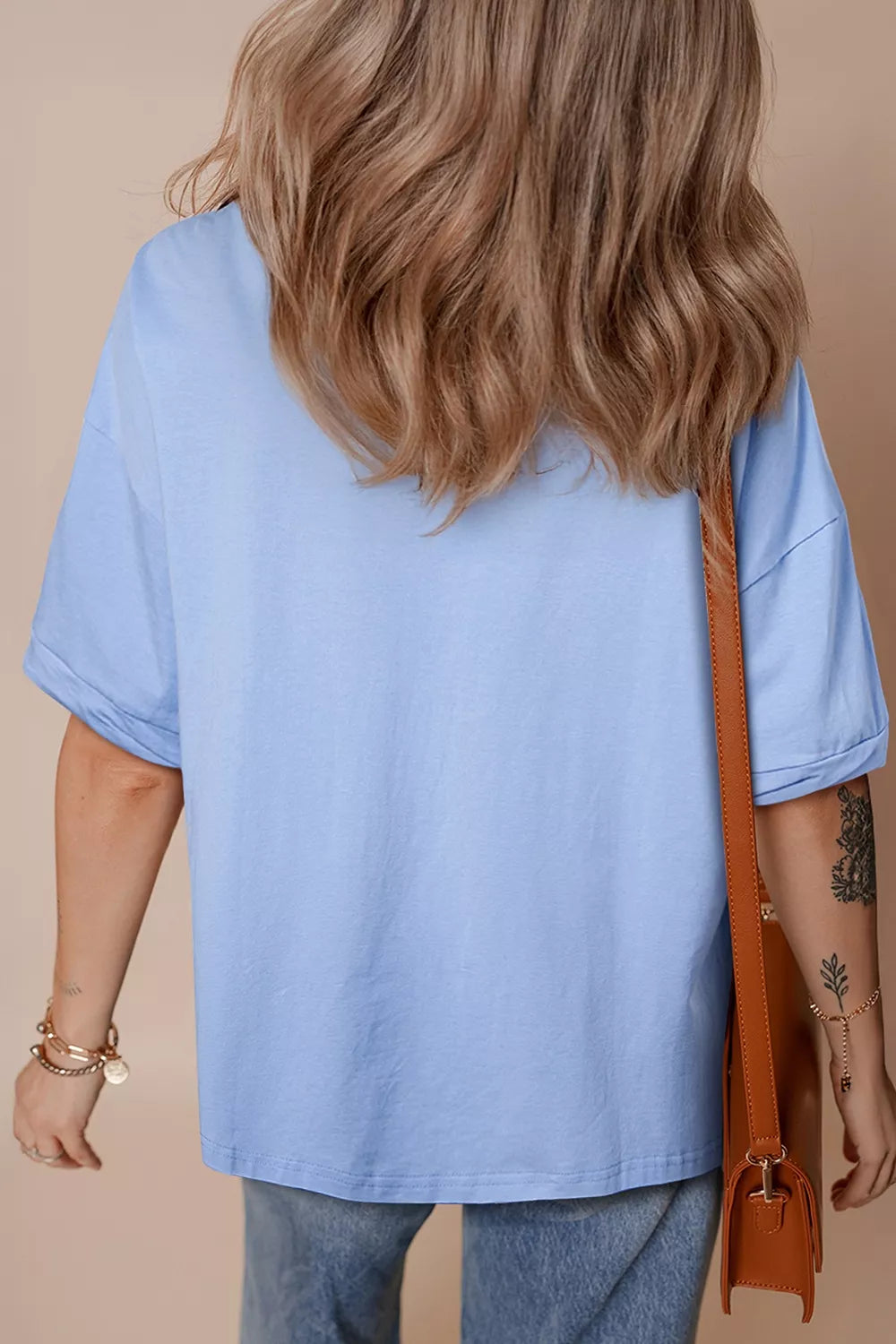 Western Duck Graphic Round Neck Oversized T-Shirt
