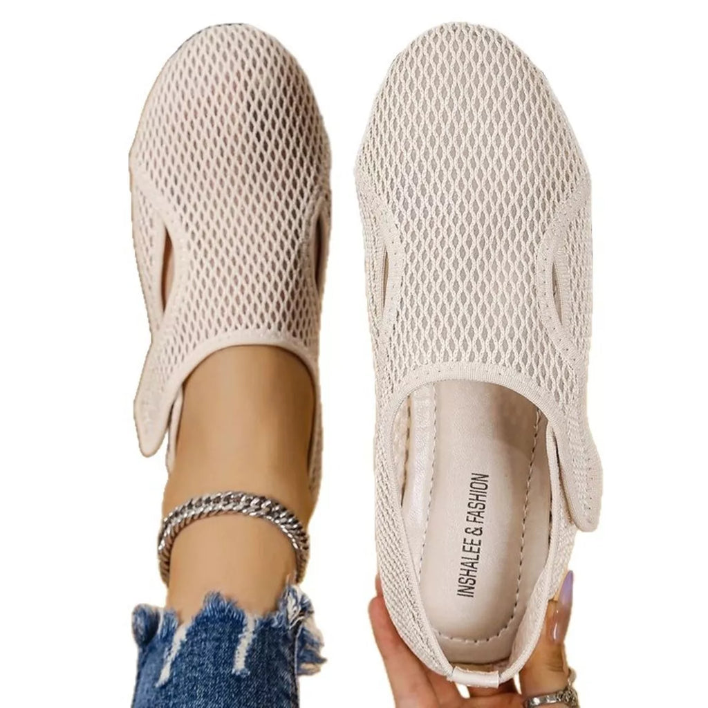 Mesh Round Toe Slip-Ons