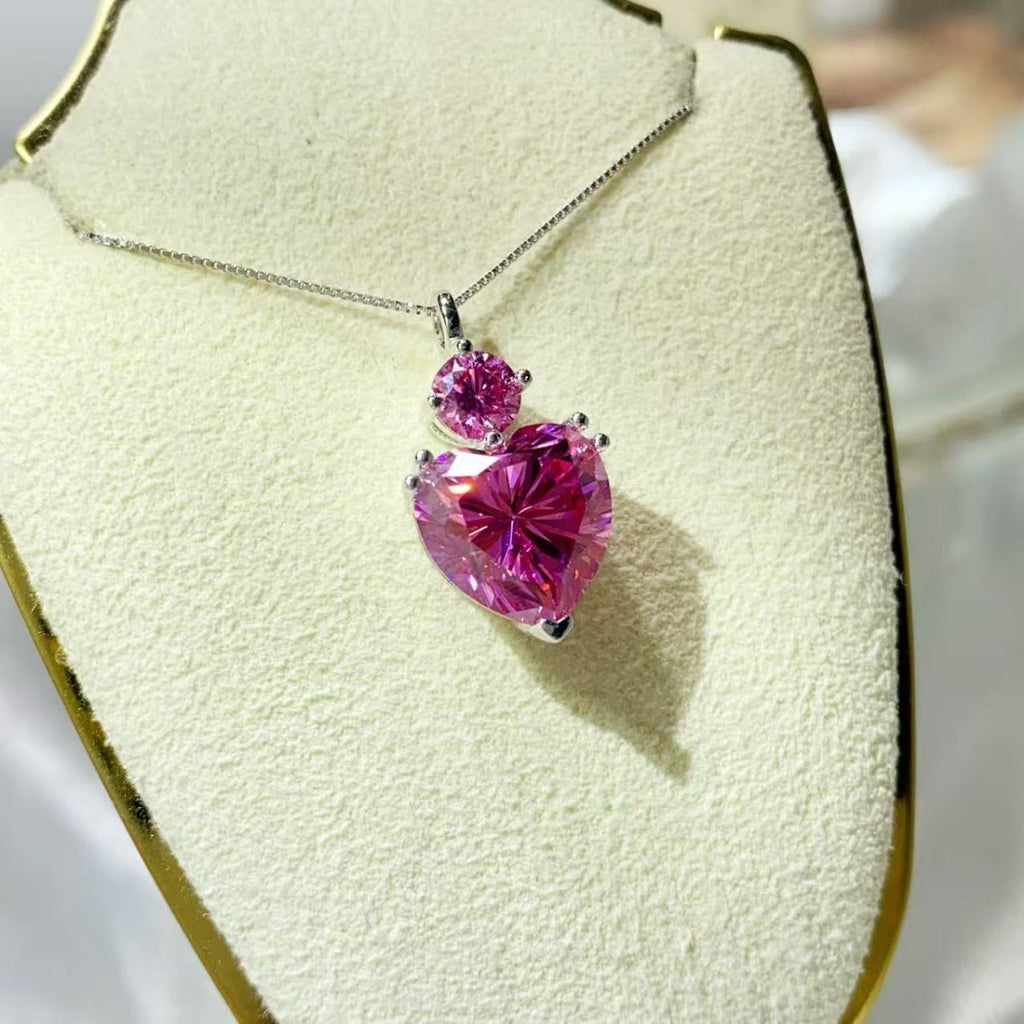 5.5 Carat Moissanite 925 Sterling Silver Pendant Necklace
