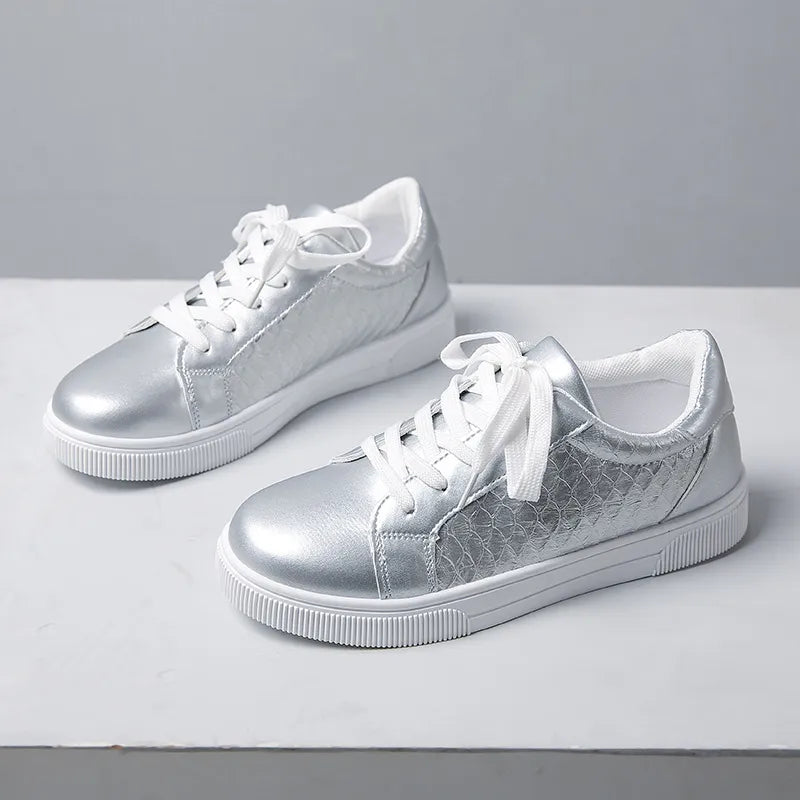 Round Toe Lace Up Sneakers