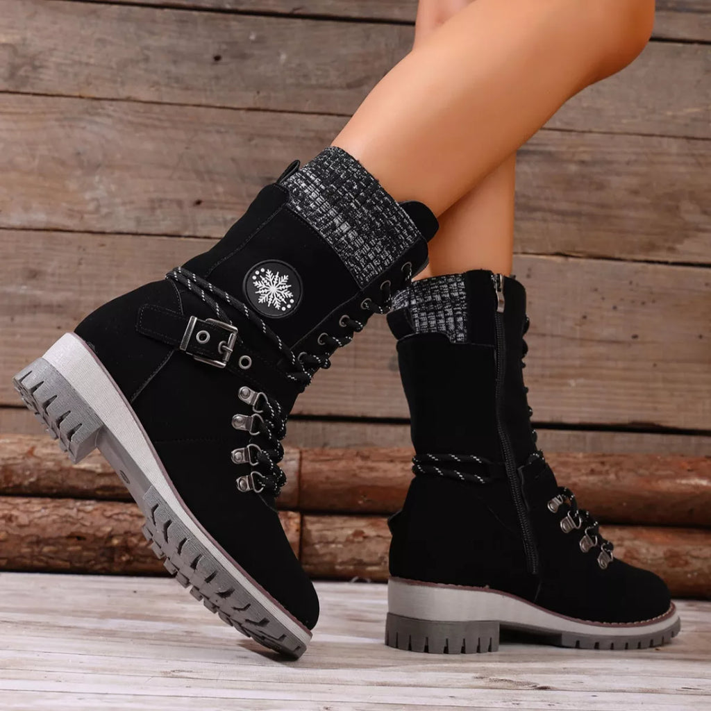 Lace-Up Ankle Combat Boots