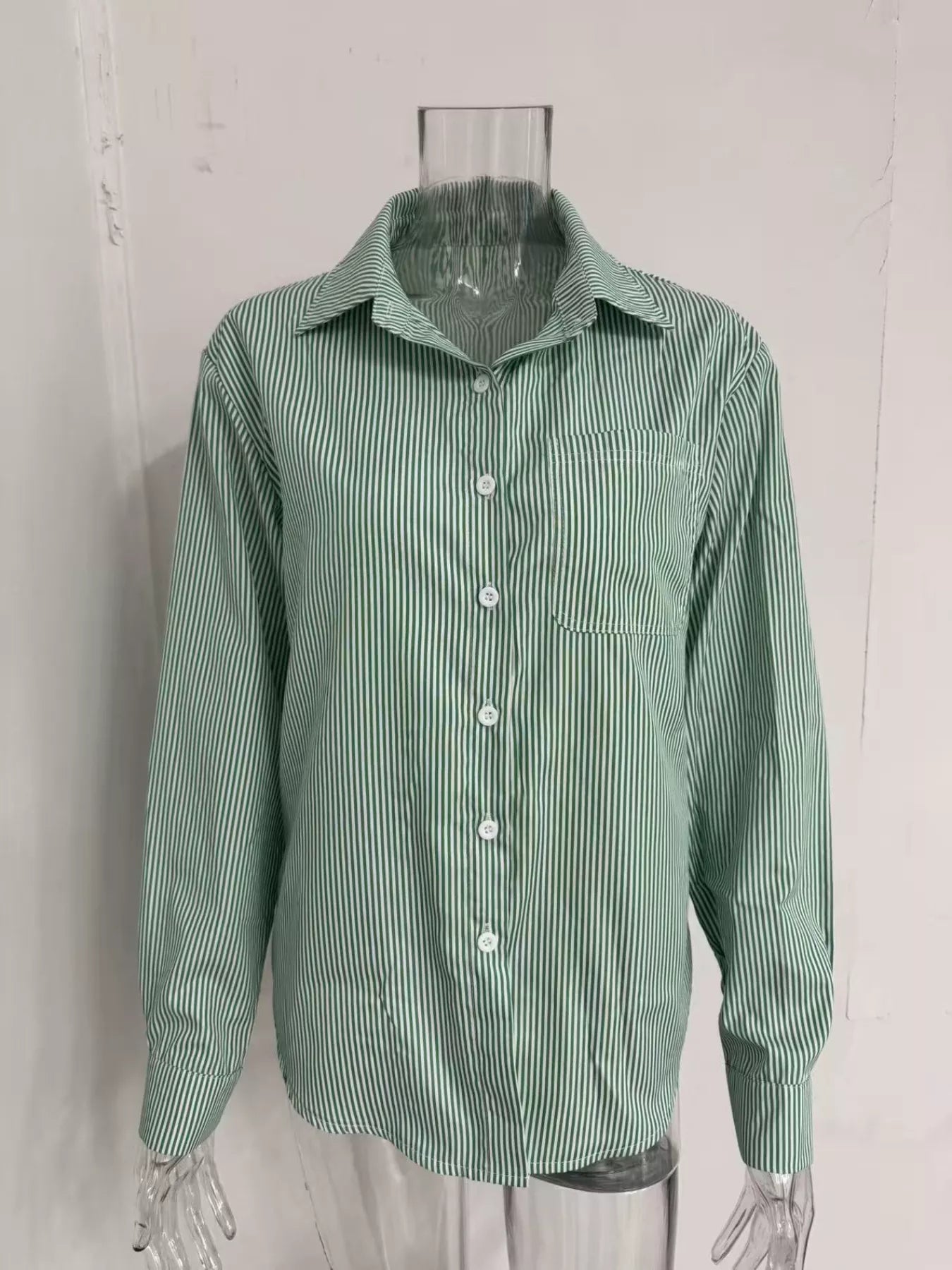 Striped Button-Down Relaxed Fit Shirt