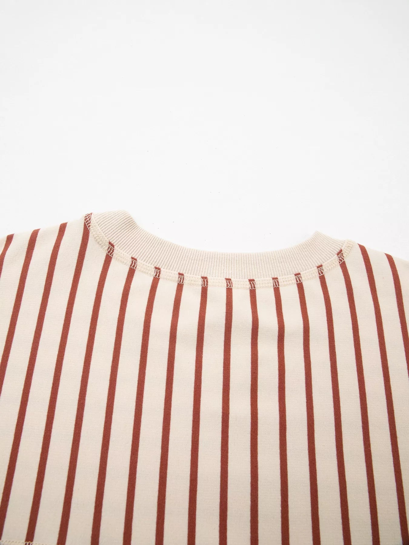 Striped Crew Neck Casual Sweatshirt
