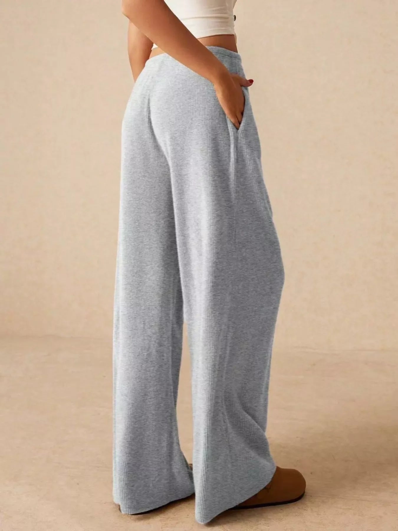 Drawstring Wide Leg Pants