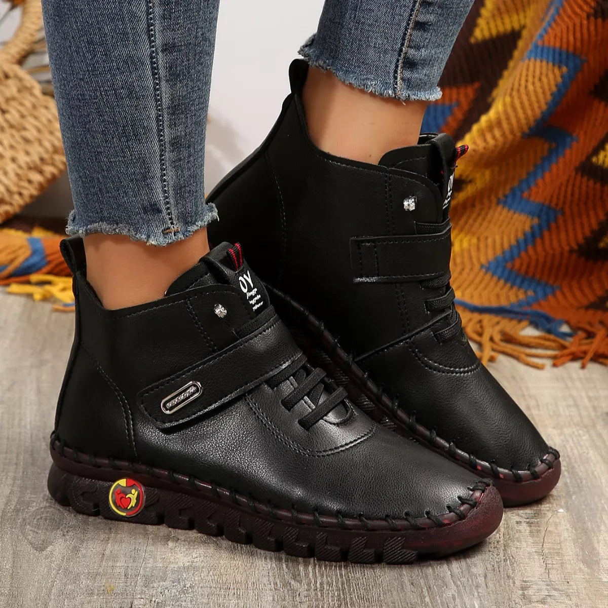 Lace Up Platform Ankle Boots