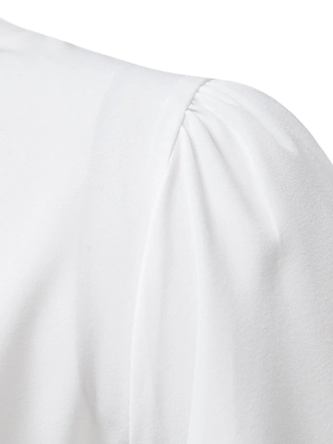 Men's Ruffled Lace Detail Long Sleeve Blouse