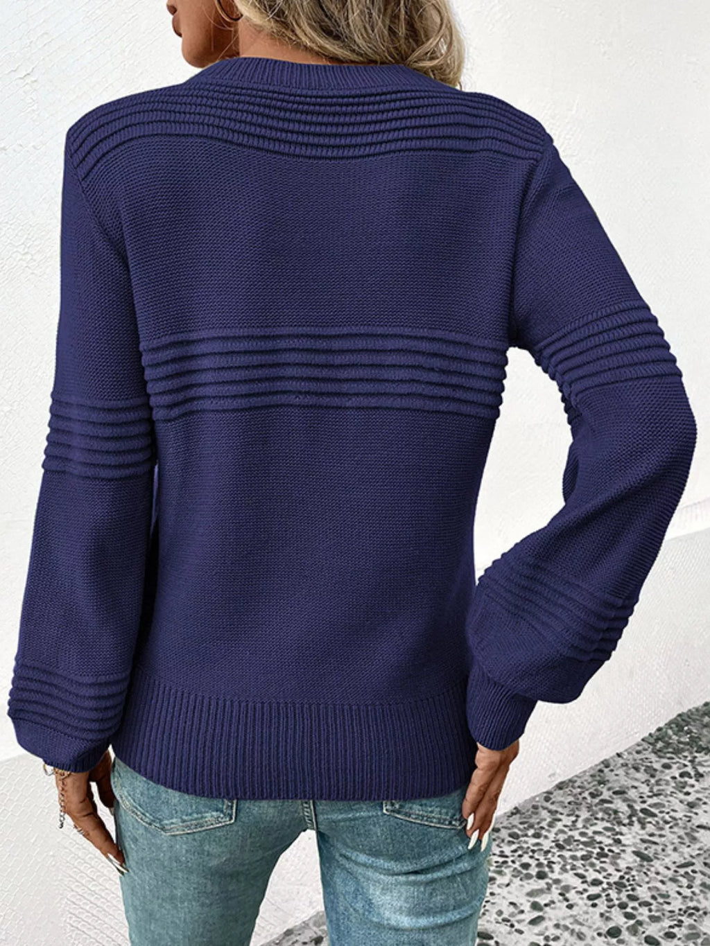 Round Neck Long Sleeve Sweater