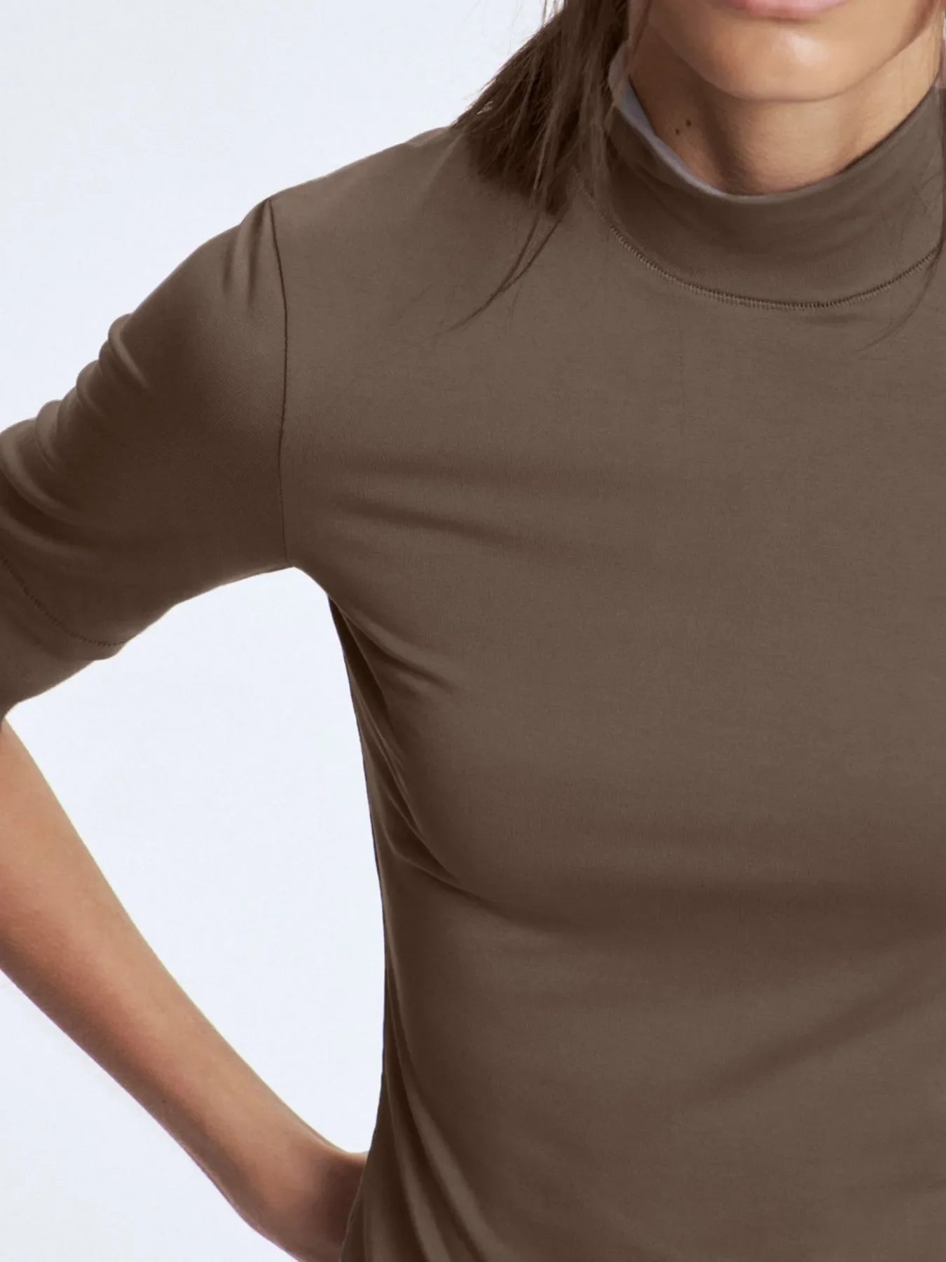 Mock Neck Short Sleeve Top and Pants Set