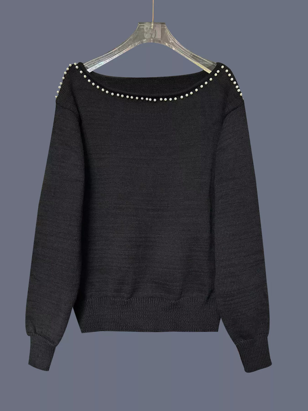 Studded Single Shoulder Knit Top