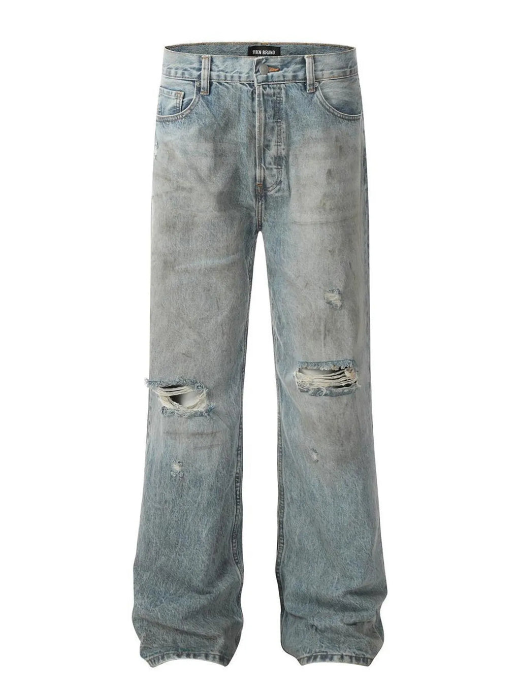Men's Distressed Wide Leg Jeans