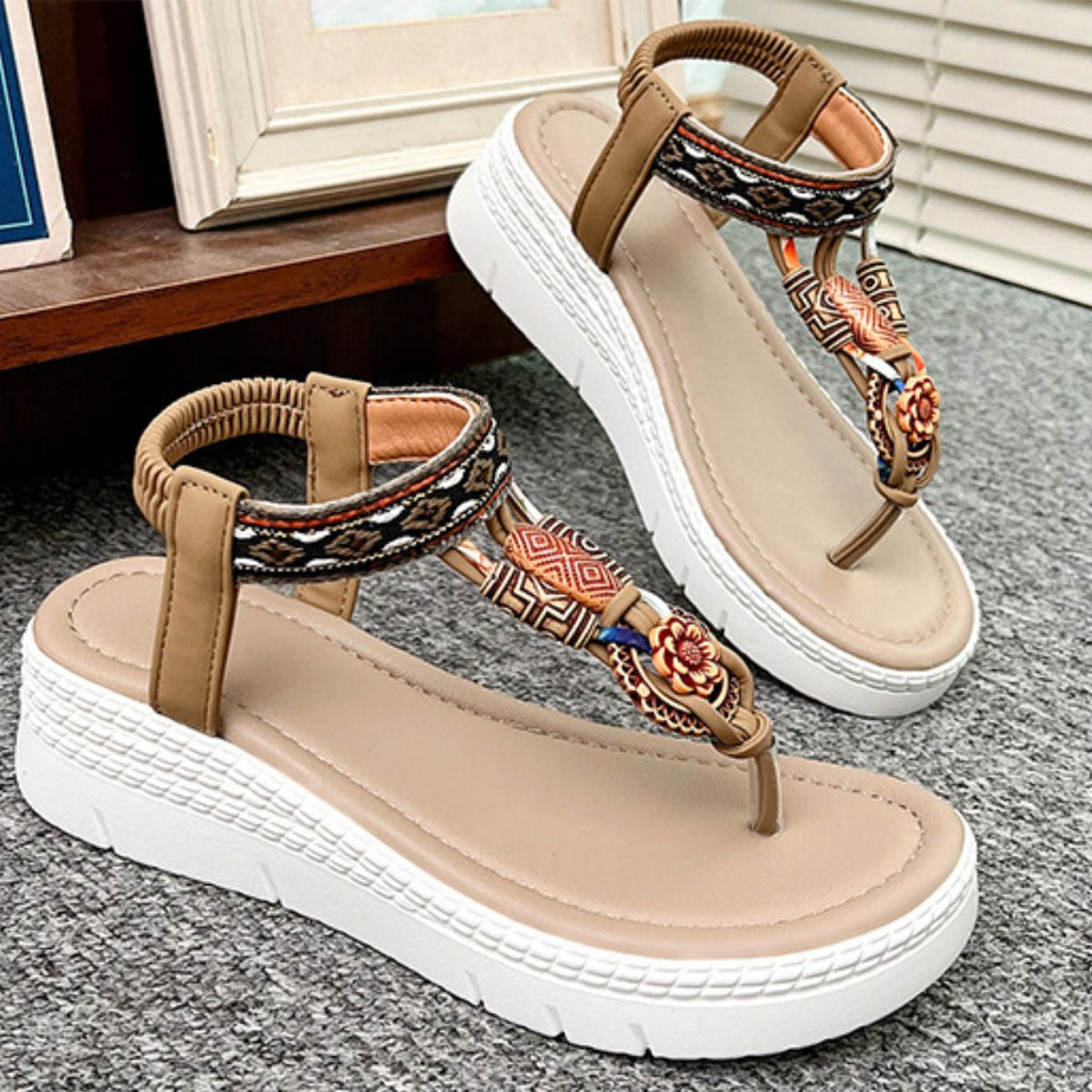 Toe Post Wedge Sandals