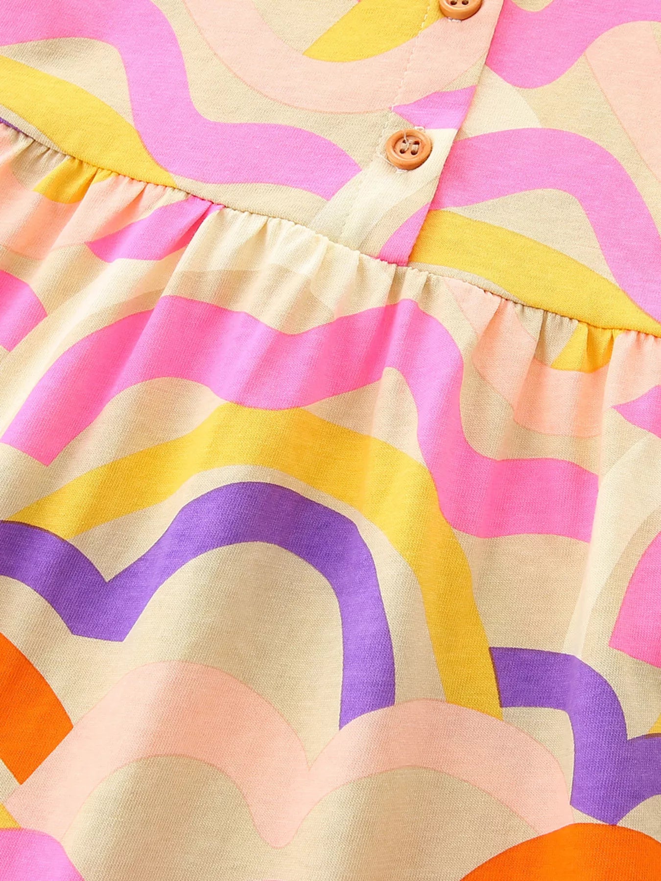 Children's Printed Button Front Dress